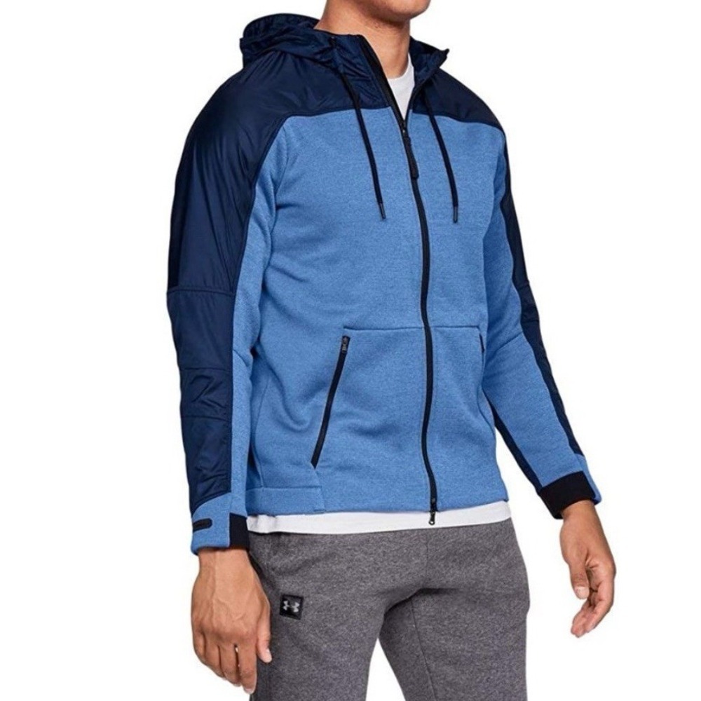 Under Armour Jacket Men Blue Unstoppable Full Zip The Swacket Sz-XXL‎